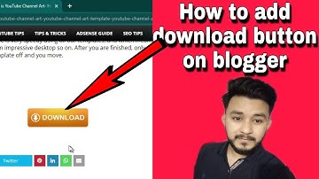 how to add download button on blogger/blogspot site hindi || download button to your website post