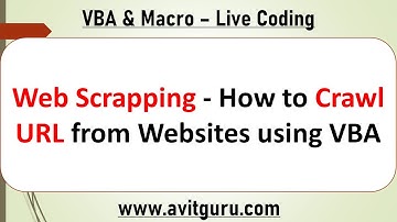 Web Scrapping - How to Crawl URL from Websites using VBA