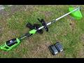 Greenworks GD24X2TXK4X 40cm Cordless Grass Trimmer & Brush Cutter Test