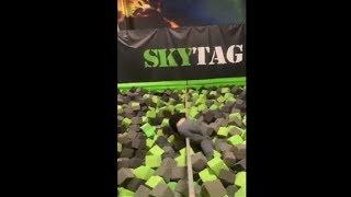 Girl Lost Her Balance Walking On Rope