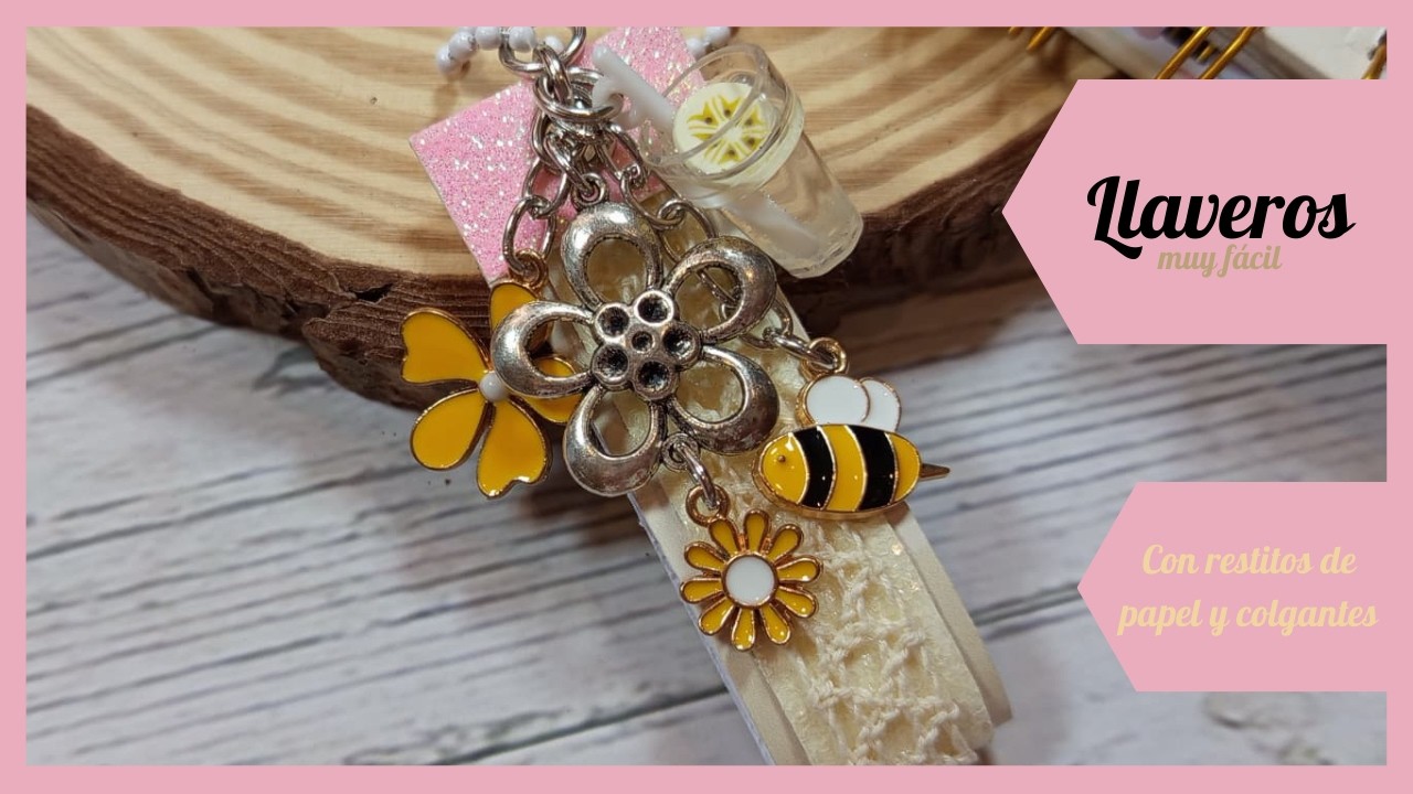 LLaveros de Scrap con la colección Alergria || Aprovecha los restos de tus manualidades