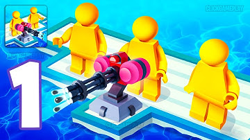 Sea Battle Raft Gameplay Walkthrough Part 1 - Tutorial Navy War Commander (Android,iOS)