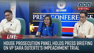 LIVE: House Prosecution Panel holds press briefing on VP Sara Duterte's Impeachment Trial |August 25