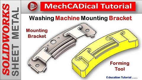 Washing Machine Mounting Bracket In SolidWorks Sheet Metal