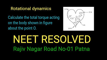 Calculate the total torque acting on the body shown in figure  about the point O #neetphysics #jee 