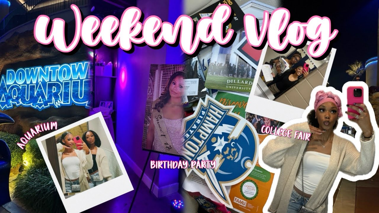 WEEKEND VLOG || Birthday Party | College Fair | Family Outing @ Aquarium || Nyla.Amenze 🎀🫧