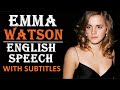 Impeccable English Speech || EMMA WATSON - Inspiring Speech || Gender Equality || With Subtitles ||