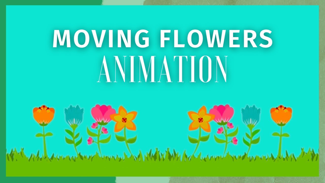 Waving Flowers Animation Chroma Key Overlay Effect | Green Screen Nature Animation for Beginners