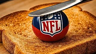 Spreading Popular NFL Team Logos On Bread Toast | Oddly Satisfying AI ASMR screenshot 3
