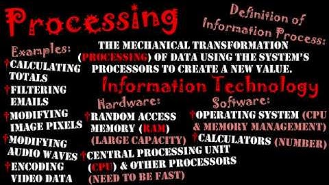 Introduction to the Information Processes: Processing