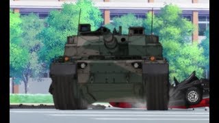 LANDING A TYPE 10 Main Battle Tank from a Plane... (Girls und Panzer Season 1) screenshot 3