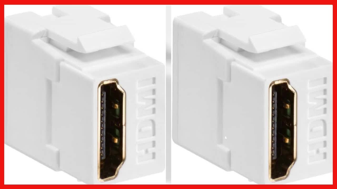 Leviton 40835-W Connettore USB QuickPort Passante: Femmina-Femmina, Bianco, Per Cablaggio A Parete Standard USB 2.0 - 2