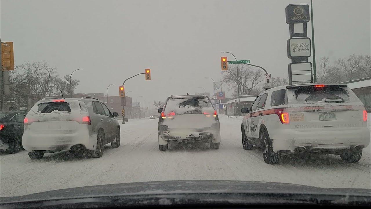 Driving in Winnipeg (Snow Storm ) YouTube