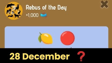 Rebus of the day Zoo 28 December | Zoo Rebus of the Day | Rebus of the day Zoo code.