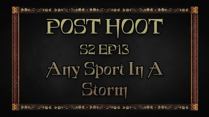 Post Hoot: Any Sport In A Storm with Zeno Robinson...