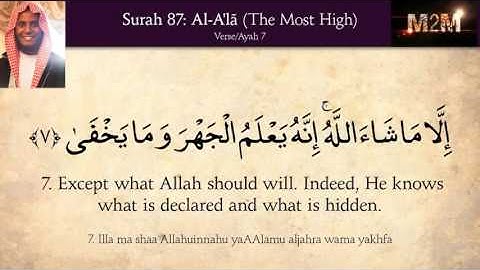 Surah 87 Al A'la بصوت جميل  فضيلة القارئ الشيخ جا مع حرة Shiekh Jamac Hareed سورة الأعلى