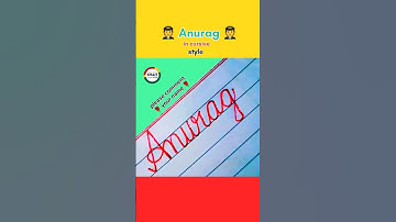 Anurag in cursive style | #anurag #signature #cursive #shorts