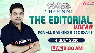 The Hindu Vocabulary | The Hindu Editorial Vocab for Banking & SSC Exams | 4 July 2020
