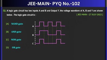 JEE MAIN PYQ NO. 102 || #logicgate #jeemains #jee