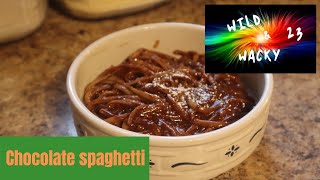 Chocolate Spaghetti  | #wildandwacky23