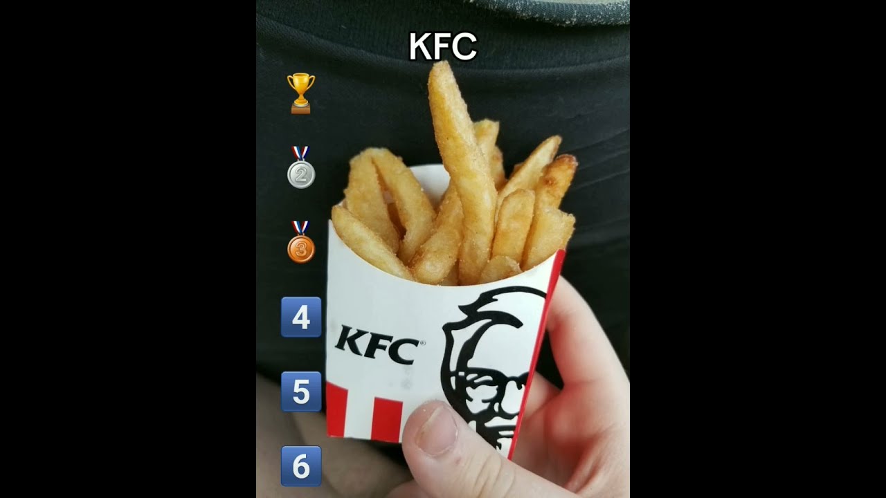 Rank These 6 Fastfood Fries But You Can T Change Ranking Shorts Foods Subscribe Kfc