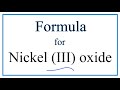 Nickel(III) Oxide Charge and Formula