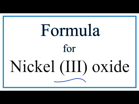 Video: Är nickeloxid lösligt eller olösligt?