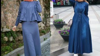 موديلات فساتين جينز انيقة للمحجبات screenshot 3