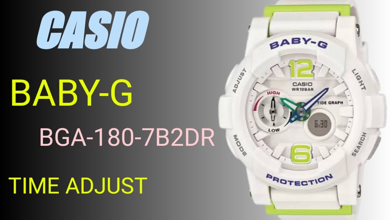 How to set the time Casio baby-g BGA-180 @timewatchdc