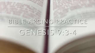 Bible Arcing Practice - Genesis 9:3-4