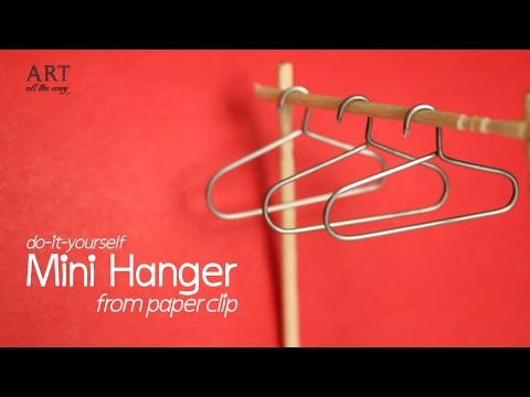 DIY: Mini Hanger from Paper Clip - For Miniature Wardrobe