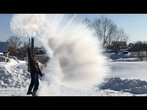 ФЕЙЕРВЕРК ИЗ КИПЯТКА В МОРОЗ -32