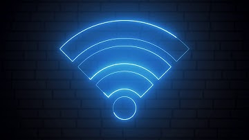 Wifi Hotspot icon Glowing Neon Lights animated background by Motion Made