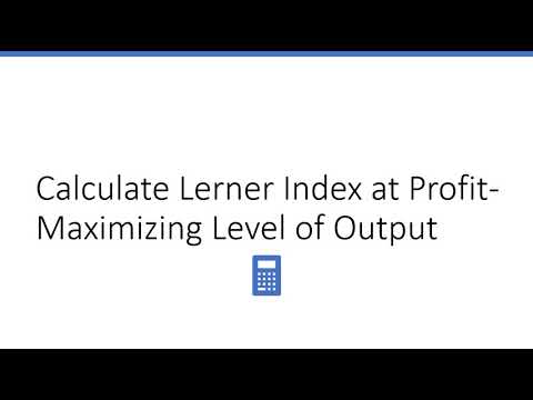 Videó: Lerner index. A piaci monopolizáció okai és következményei