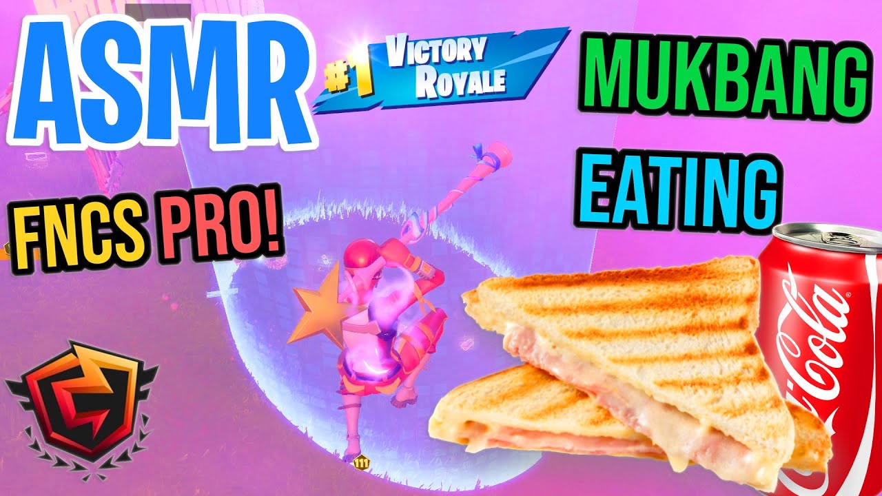 ASMR Gaming Fortnite 🥪 Mukbang Grilled Cheese Sandwich Eating FNCS Pro! 😴 먹방 🎮🎧 Relaxing Whispering💤