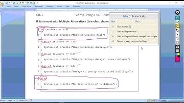 If statements with multiple alternatives