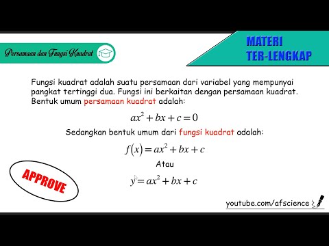 Video: Apa persamaan fungsi kuadrat?