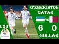 TARIXDAN. O'ZBEKISTON - QATAR 6-0 O'YIN SHARHI 16.08.2018 OSIYO O'YINLAR 2018