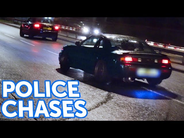 Drift - Police chasing Street Racer on highway. Very Funny. jdm