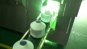 Video of 3 colors big round bottles UV screen printing machine SZD-102-B