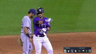 SD@COL: Parra's fly ball falls in left for RBI double