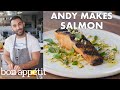 Andy Makes Grilled Salmon with Lemon Sauce | From the Test Kitchen | Bon Appétit