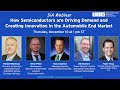 SIA Webinar: How Semiconductors are Driving Demand and Creating Innovation in the Auto End Market