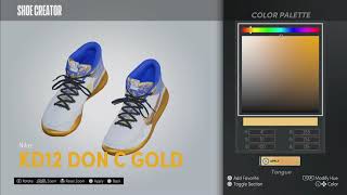 KD 12 Don C Gold NBA 2k21 Shoe Creator