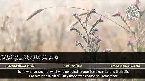 تلاوة من سورة الرعد  / الشيخ عبدالله الغامدي