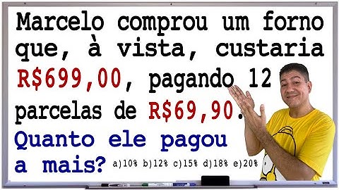 PROBLEMA DE MATEMÁTICA COM PORCENTAGEM - Prof Robson Liers - Mathematicamente