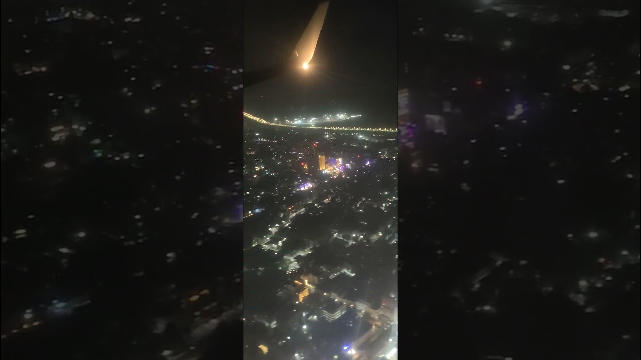 Video of a flight landing at Patna airport at night