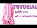 FALDA DE MODA CON OLAN ASIMETRICO