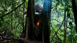 Build A Fairy Tent - Make A Shelter In A Giant Tree Trunk Cook And Spend The Night