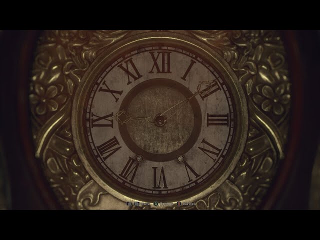 Resident Evil 4 Grandfather Clock puzzle, correct time to put in